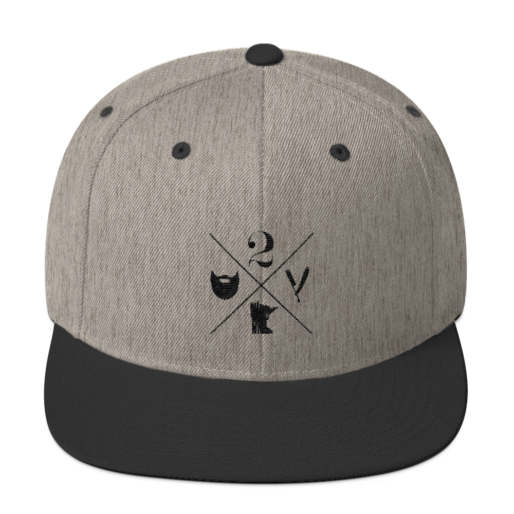 2 Bits X Logo Hat - Wool Blend Snapback - The 2 Bits Man